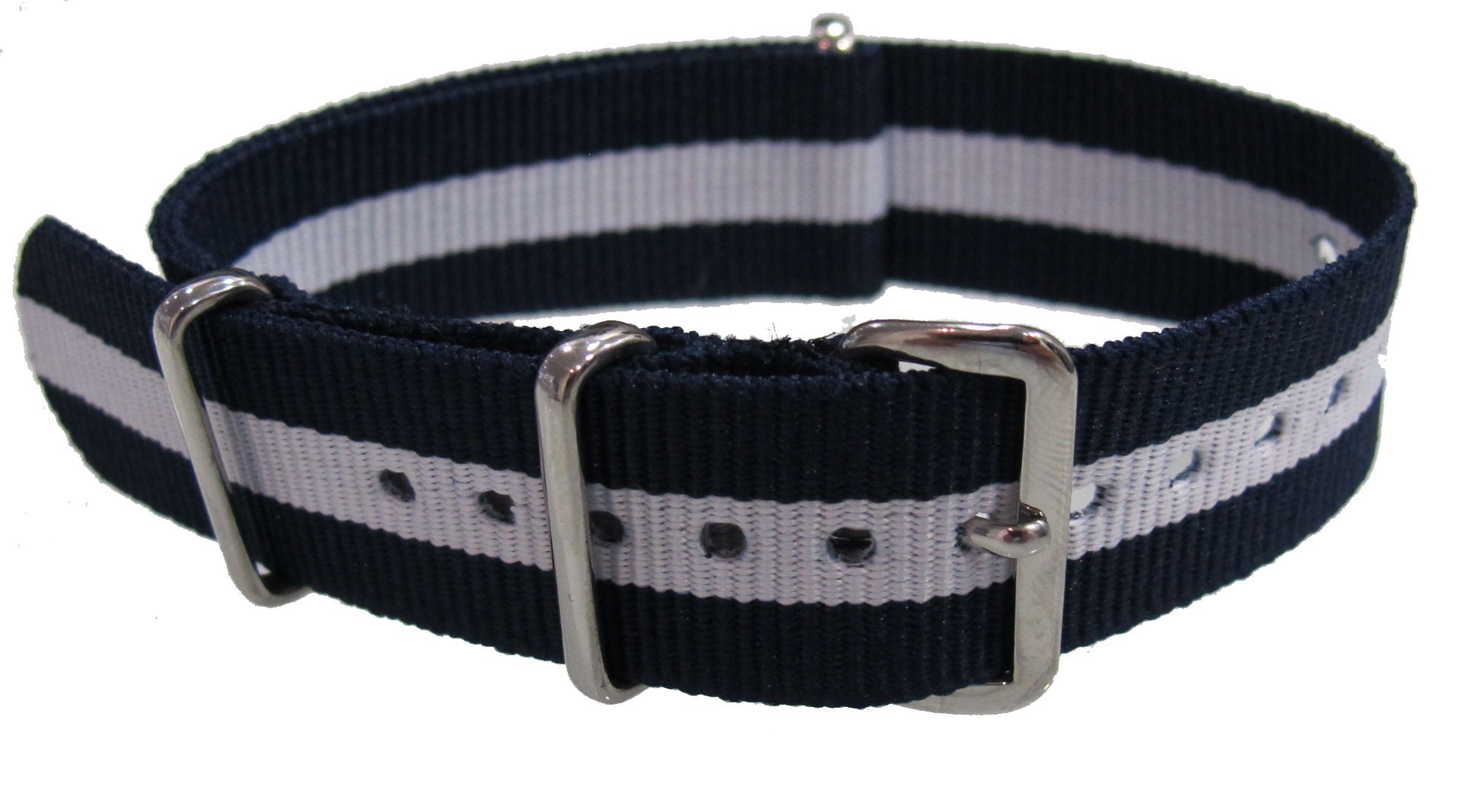 Bracelet nylon NATO Bleu/blanc