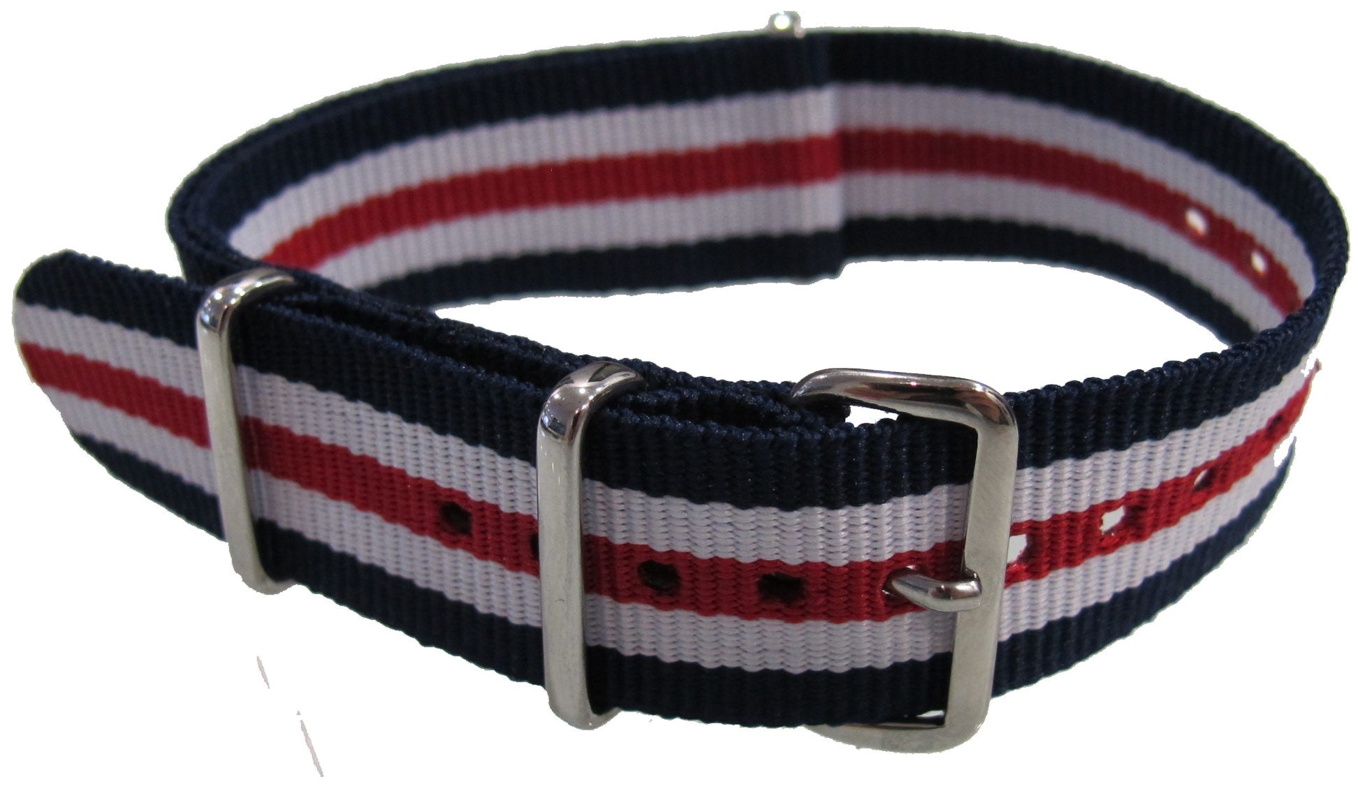 Bracelet nylon NATO Bleu/Blanc/Rouge