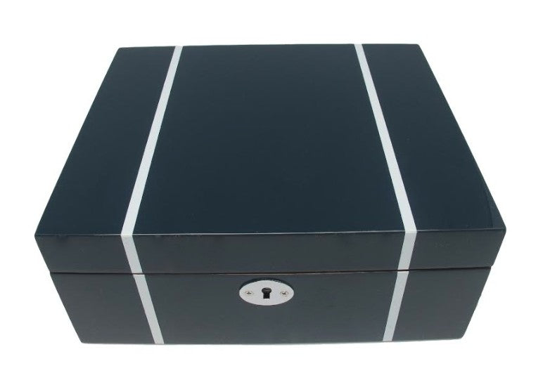 Coffret en chêne laqué bleu KronoKeeper pour 6 montres