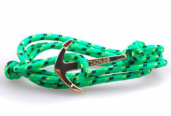 Bracelet ancre marine dorée