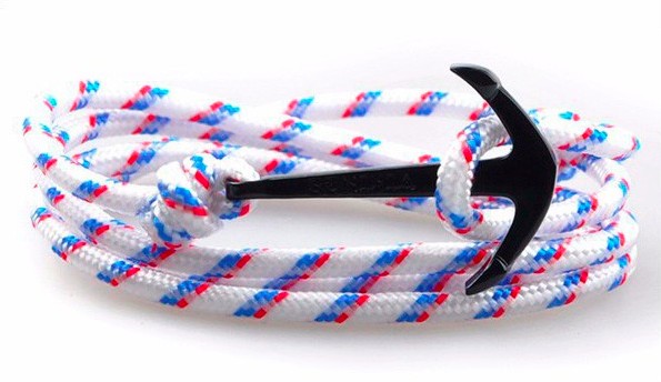 Bracelet ancre marine PVD noir