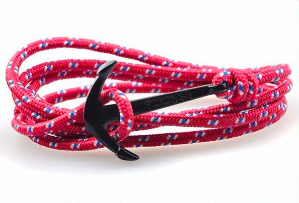 Bracelet ancre marine PVD noir