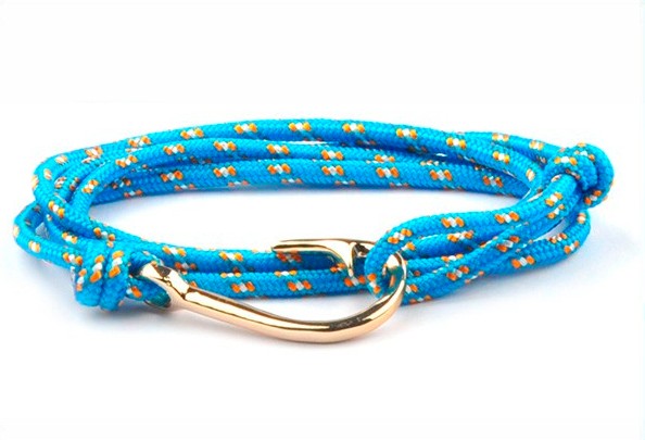 Bracelet hameçon doré Vikings 