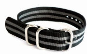 Bracelet nylon NATO ZULU Noir/Gris